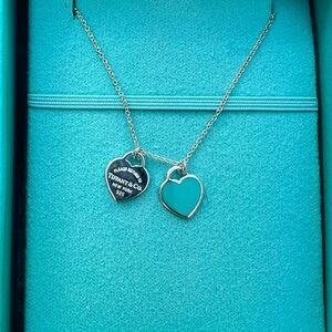 Tiffany & Co double heart mini - never worn in all original packaging